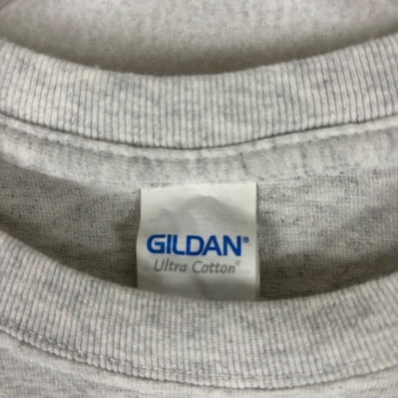 Gildan White graphic tee Scream of Silence Size L Marbled White Shirt - Picture 3 of 12